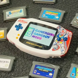 GUNDAM CHROME Custom Gameboy Advance Mod w/ Gift Box - Image 5