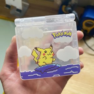 SURFING PIKACHU - Gameboy Advance SP Replacement Shell - Image 5