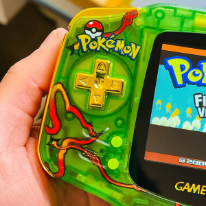 RAYQUAZA Green Custom Gameboy Advance Mod w/ Gift Box - Image 9