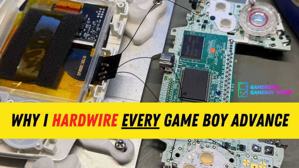Hardwire Game Boy Advance IPS screen brightness control installation