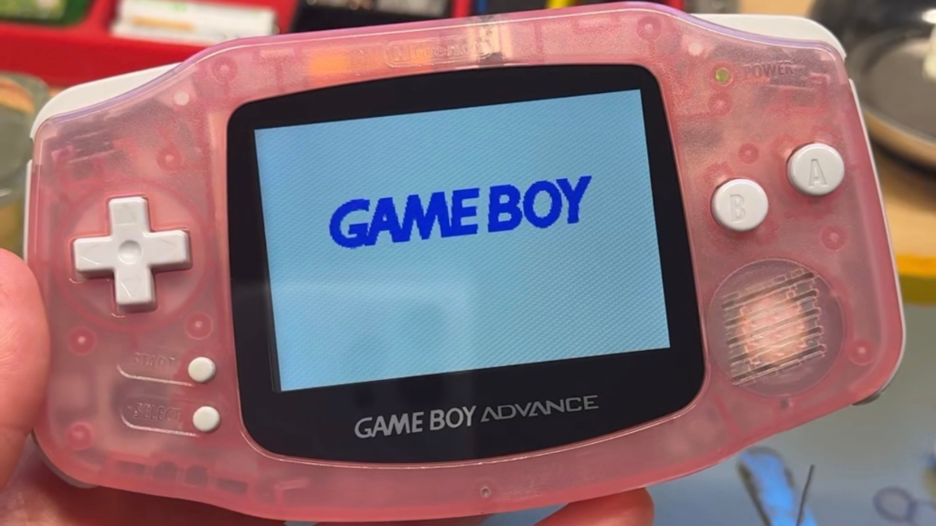 GBA IPS screen upgrade final installation example