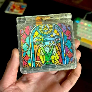 Link Stained Glass Game Boy Advance SP | IPS V5 + USB-C | Enhanced Audio + 100-Day Warranty - Image 2