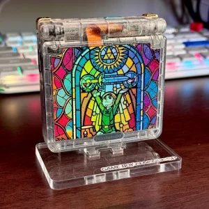 Link Stained Glass Game Boy Advance SP | IPS V5 + USB-C | Enhanced Audio + 100-Day Warranty