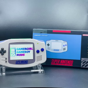SNES Themed Custom Gameboy Advance Mod w/ Gift Box