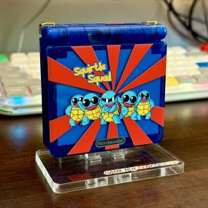 Squirtle Squad custom gameboy advance sp console