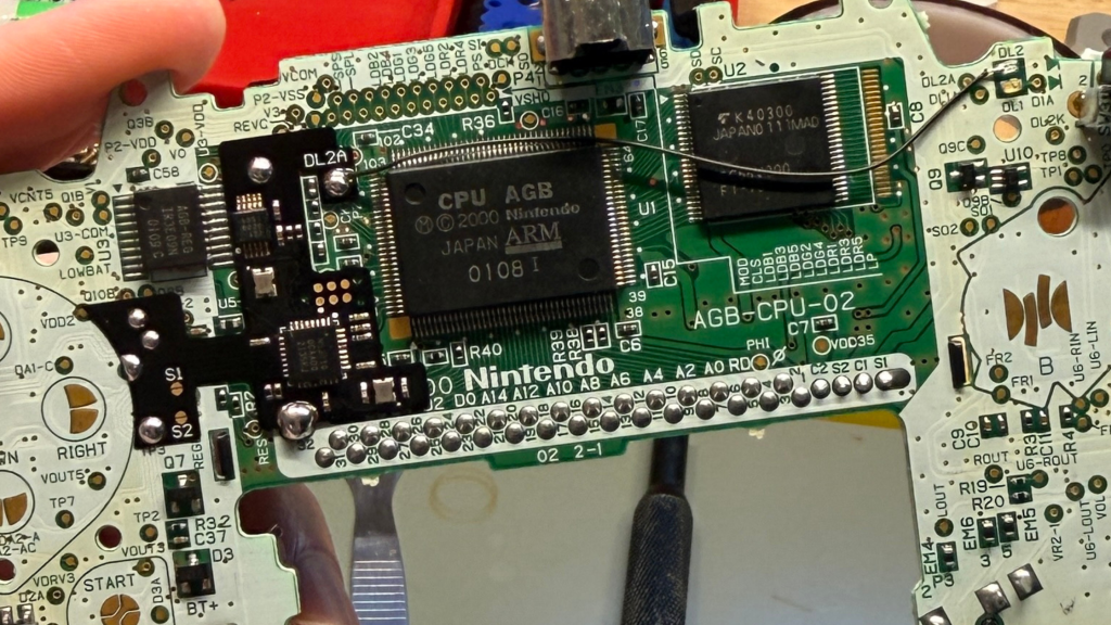 GBA motherboard diagram